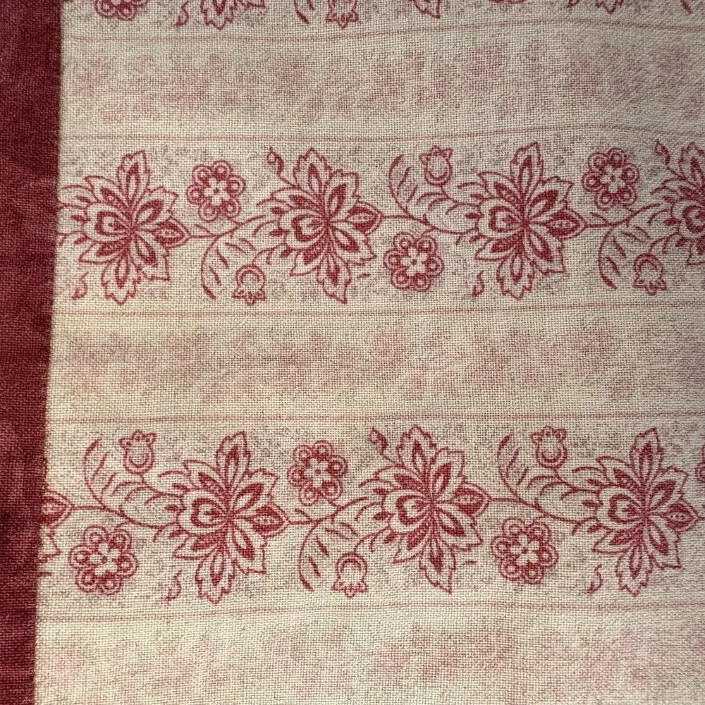 Vintage Homemade Pillowcases Cotton Floral Roses On Teal French‎ Country Cottage